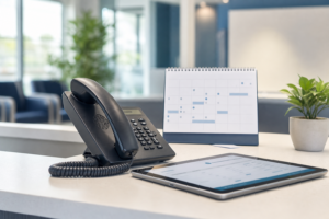 Medical office phone and calendar for AI voice appointment reminders